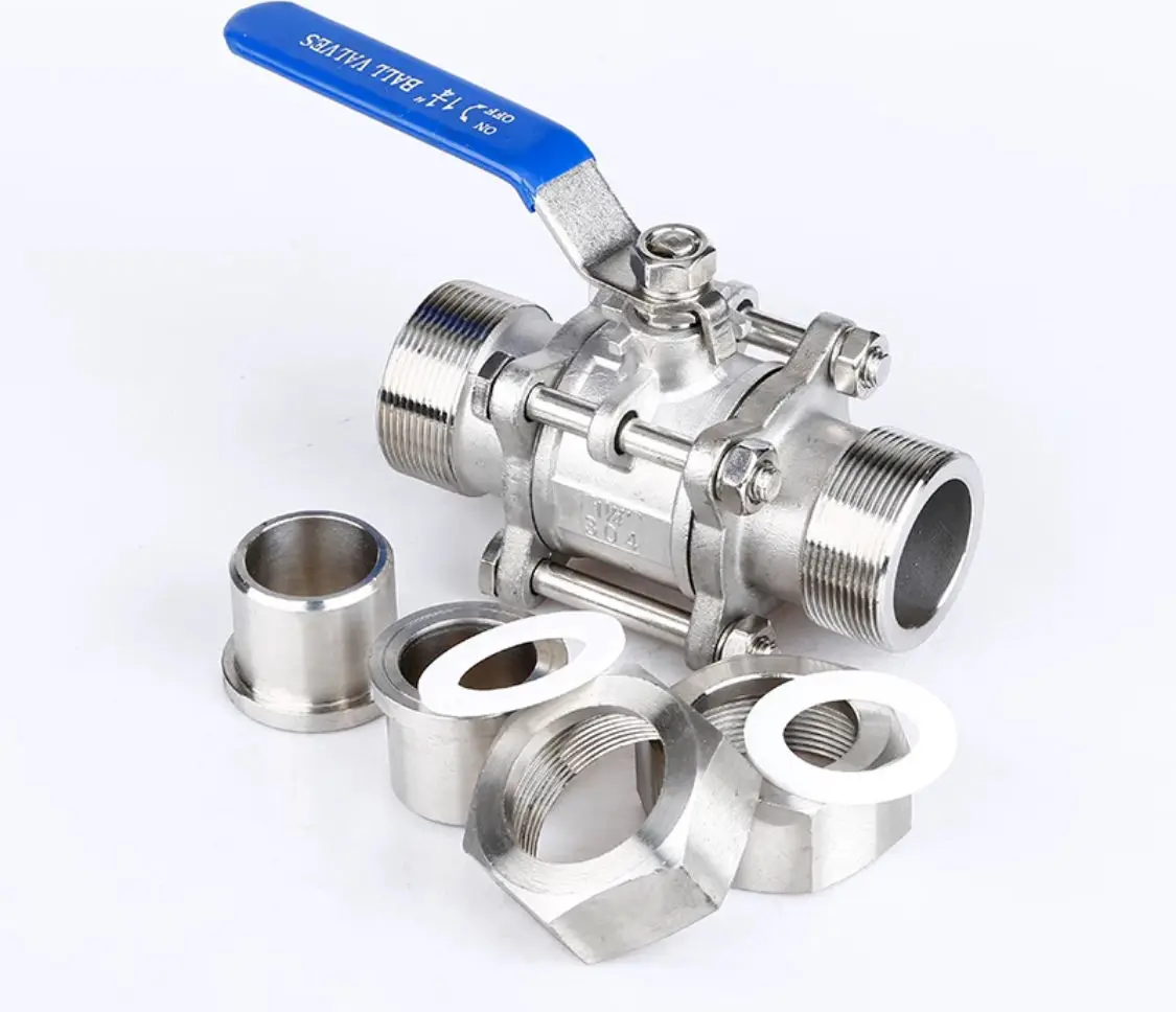 Нержавеющая сталь 304 316 2way 3way NPT BSP 3/4-дюймовый Соединительный порт 3 шт. шаровой клапан соединение водяного клапана