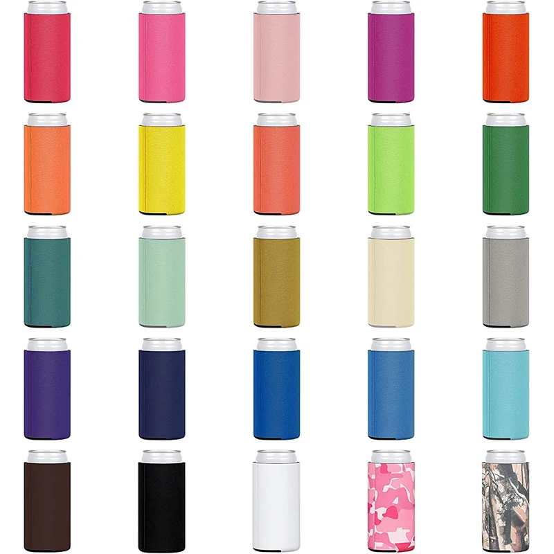 12oz Blank Slim Insulated Beer Bottle Cooler Coozies Neoprene Stubby Holder Sublimation Can Cooler with Logo