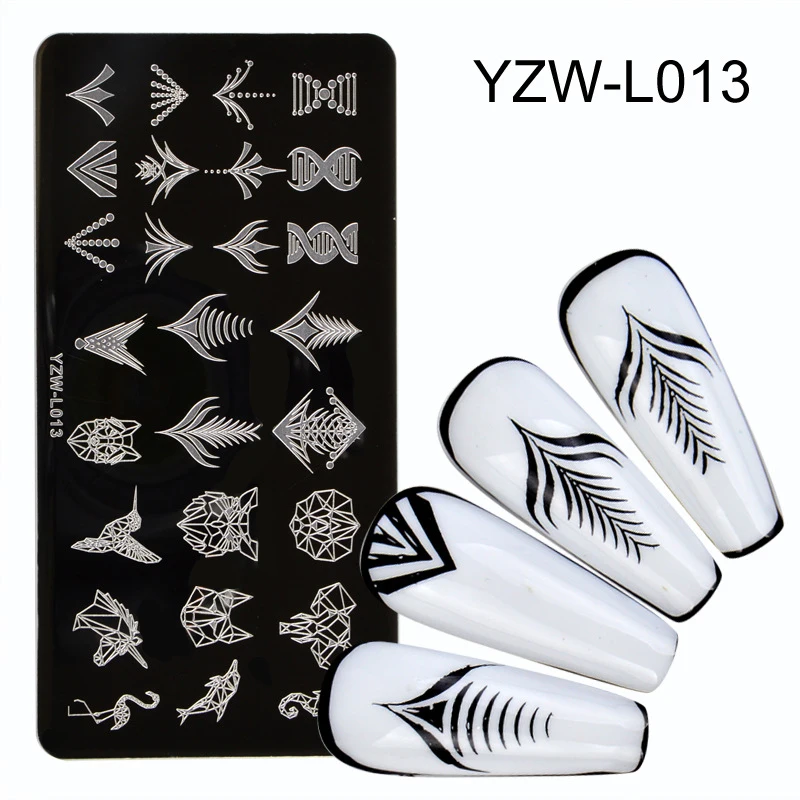 6X12cm Nail Design Image Template Flowers Image Transfer French Nail Art Stamping plate