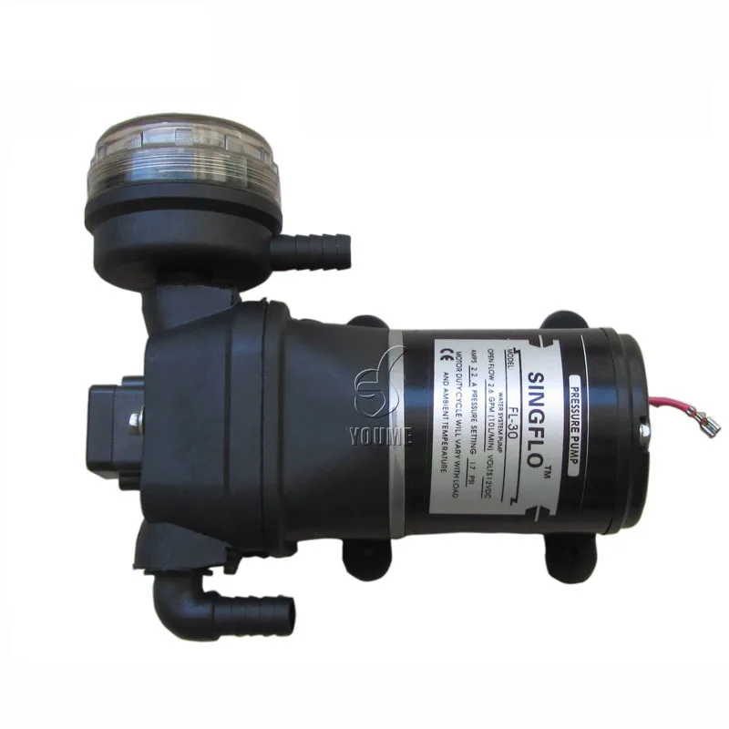 Singflo FL-40 4.5GPM cost-efficient automatic demand 12v dc RV high flow marine sea water pump for Motorhome/Caravans/Boats