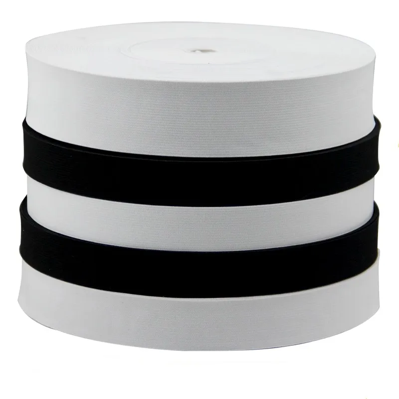 China factory 20mm 25mm flat knitted elastic webbing for garments