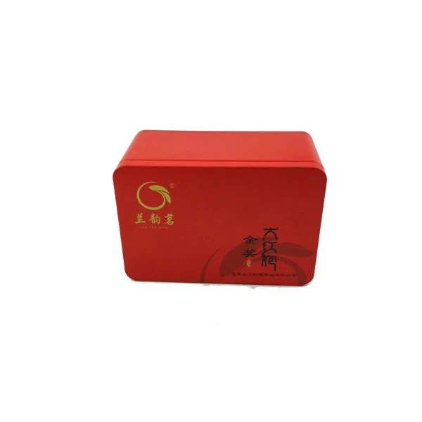 Rectangular Shape Tin Box for Tea  Bag  Empty Tin Can with Double Lid Tea Tin Box Manufacturer