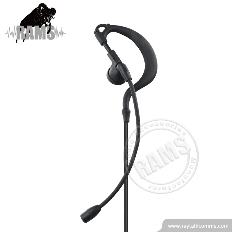 G Shape Ear Hook Earphone Earpiece Headset Wired Walkie Talkie Earpiece Headset with Mic for 2 Pin