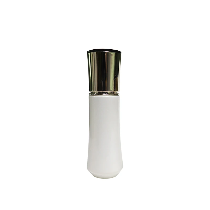 Square 120ml Threaded opal white Ceramics Essential Oil Bottle white porcelain lotion bottle with pump spray cap