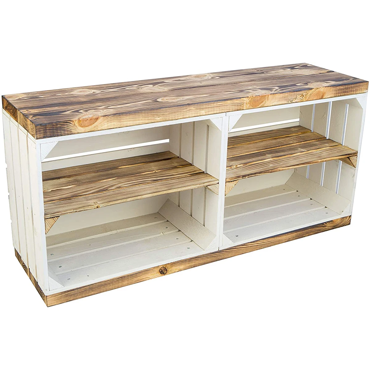 Modern Wood Shoe Racks Rustic Wooden Home Shoe Storage Cabinet Stackable  Wood Crates