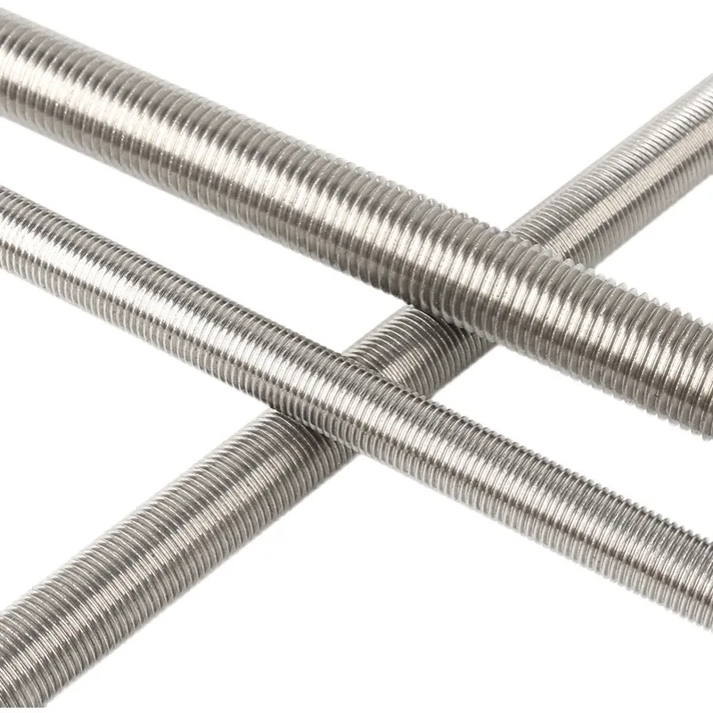 High quality 304 stainless steel M3-0.5 full threaded rod long thread screw stud bolt
