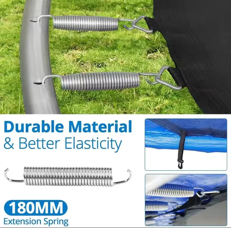 10FT Garden Trampoline with Safety Enclosure Net, Combo Bounce Jump Outdoor Fitness PVC Spring Cover Padding Kids Trampoline