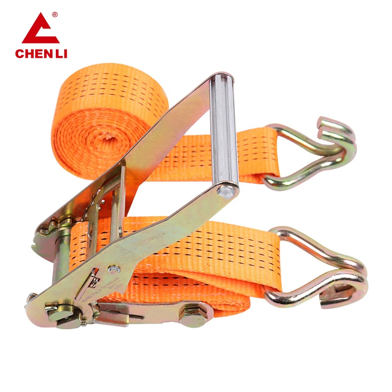 Hot selling Polyester Load Restraint Retractable Ratchet Strap Ratchet Tie Down Straps