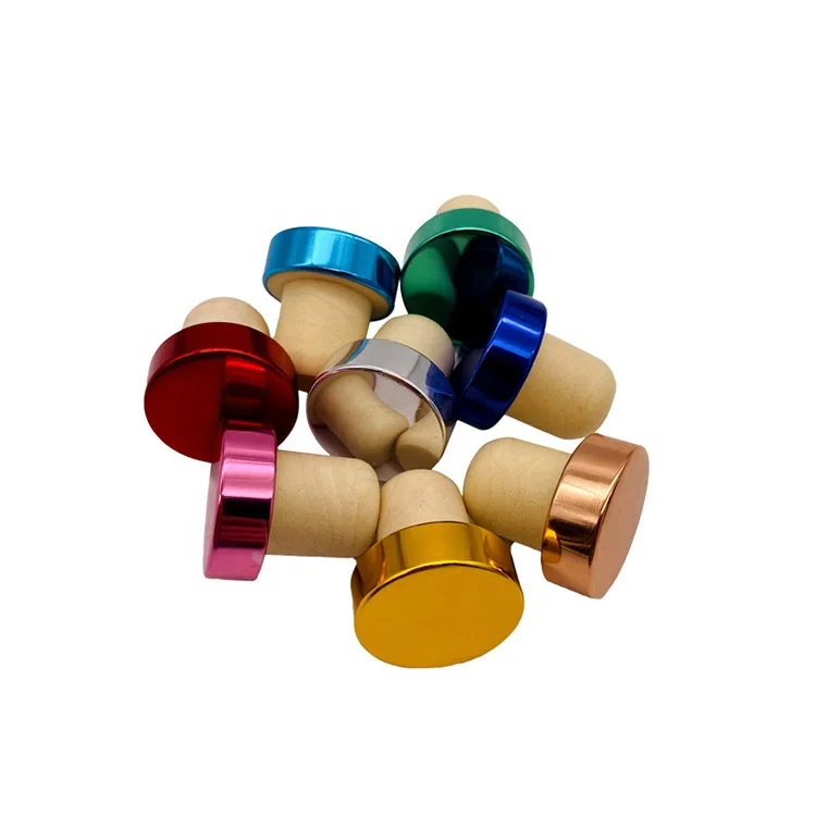 Customized wine corks wine wooden cap corks polymer synthetic cork products