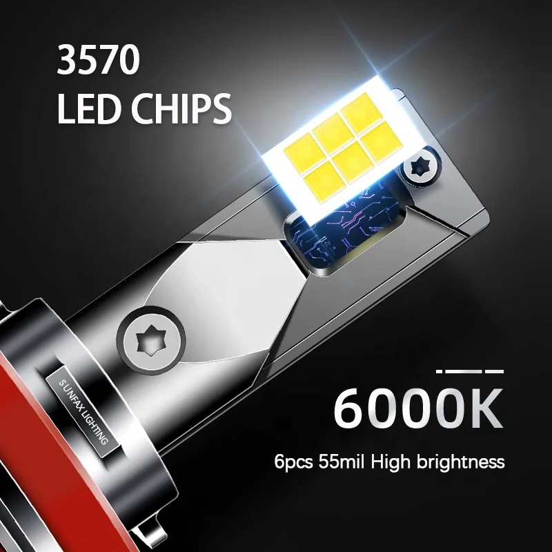  2021 Newest Aluminum Car H4 LED Headlight Bulb H7 H11 9005 20000 Lumen Auto Led