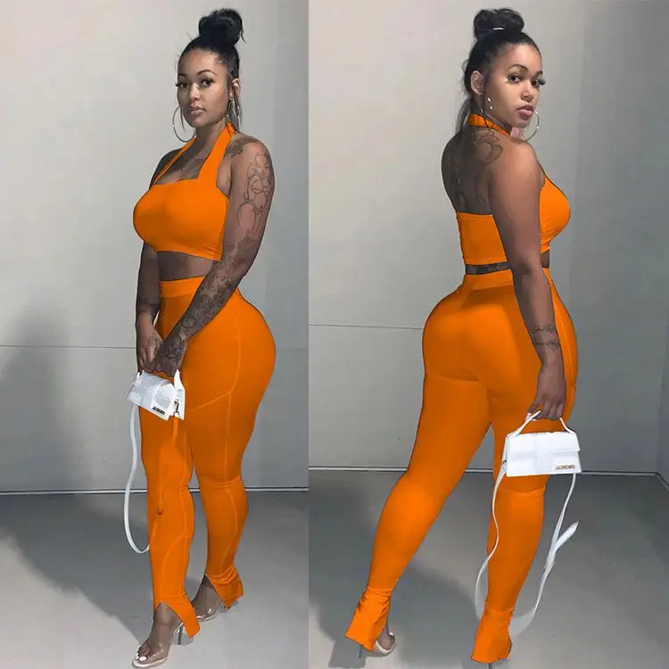 Горячая Распродажа, Модный летний сексуальный спортивный короткий топ, повседневный Женский комплект из двух предметов, женская одежда, комплекты для бега