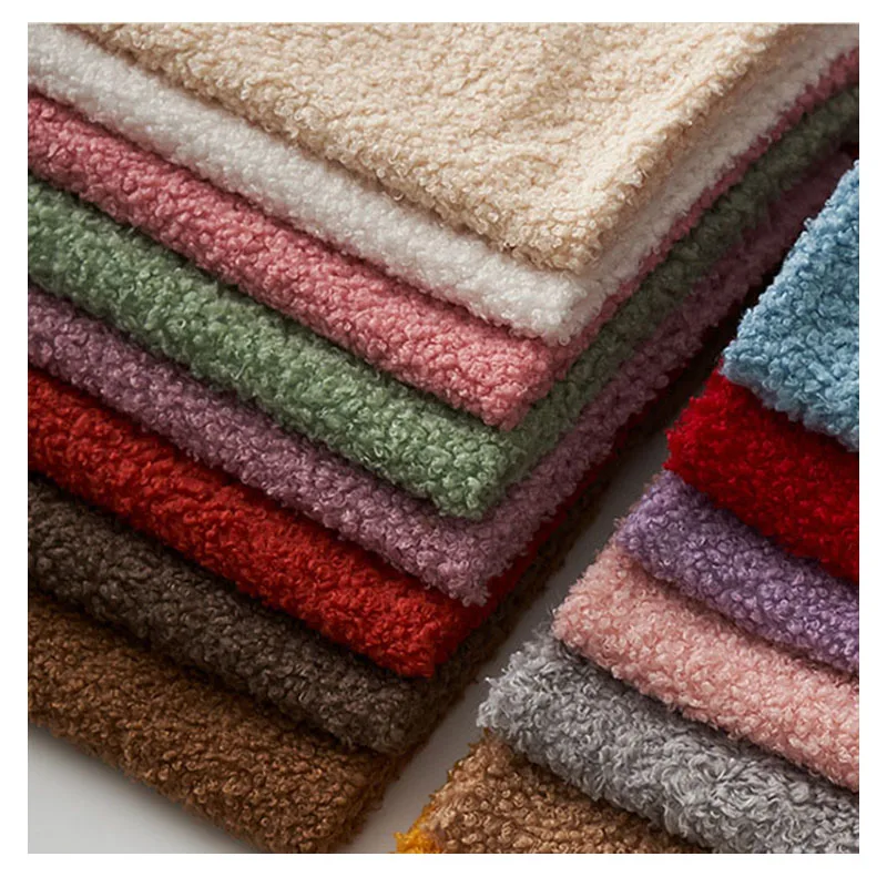 Factory Supply 100 Polyester Teddy Velvet Fabric Autumn Winter Loungewear Pillow Cotton Shoes Plush Fabric