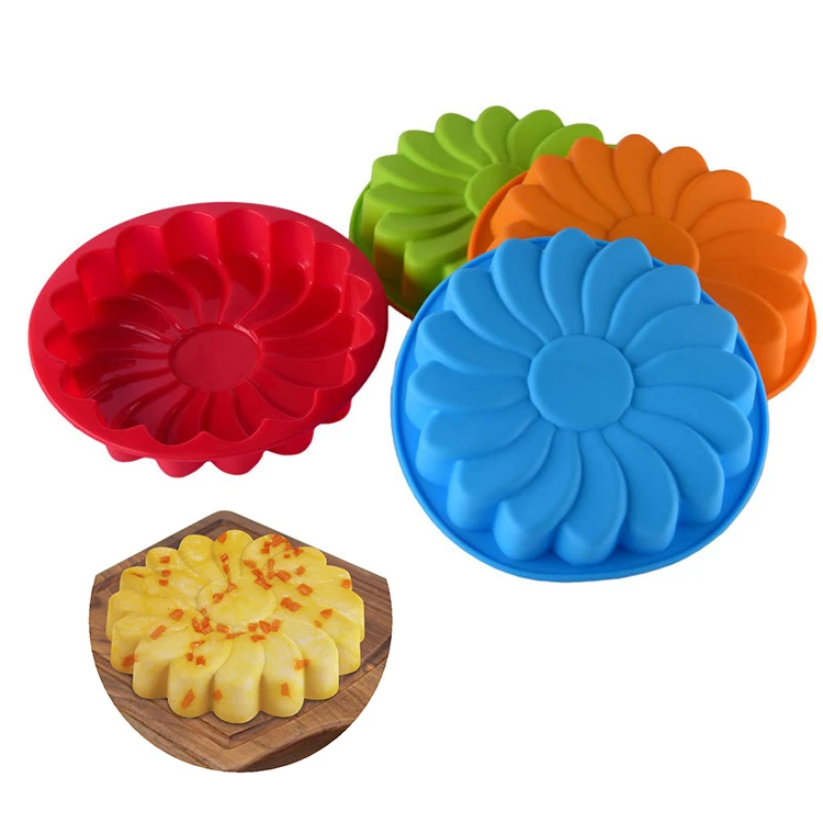 High Quality Flower Shape Microwave Oven Silicone Pastry Cake Pan