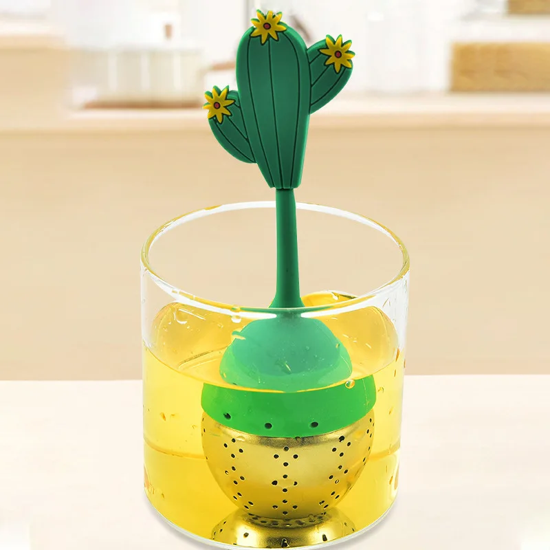 Food Grade Silicone Tea Infuser With Drip Tray Stainless Steel Oval Fine Mesh Cup Teapot Strainers Tea-leaves Filter Tool