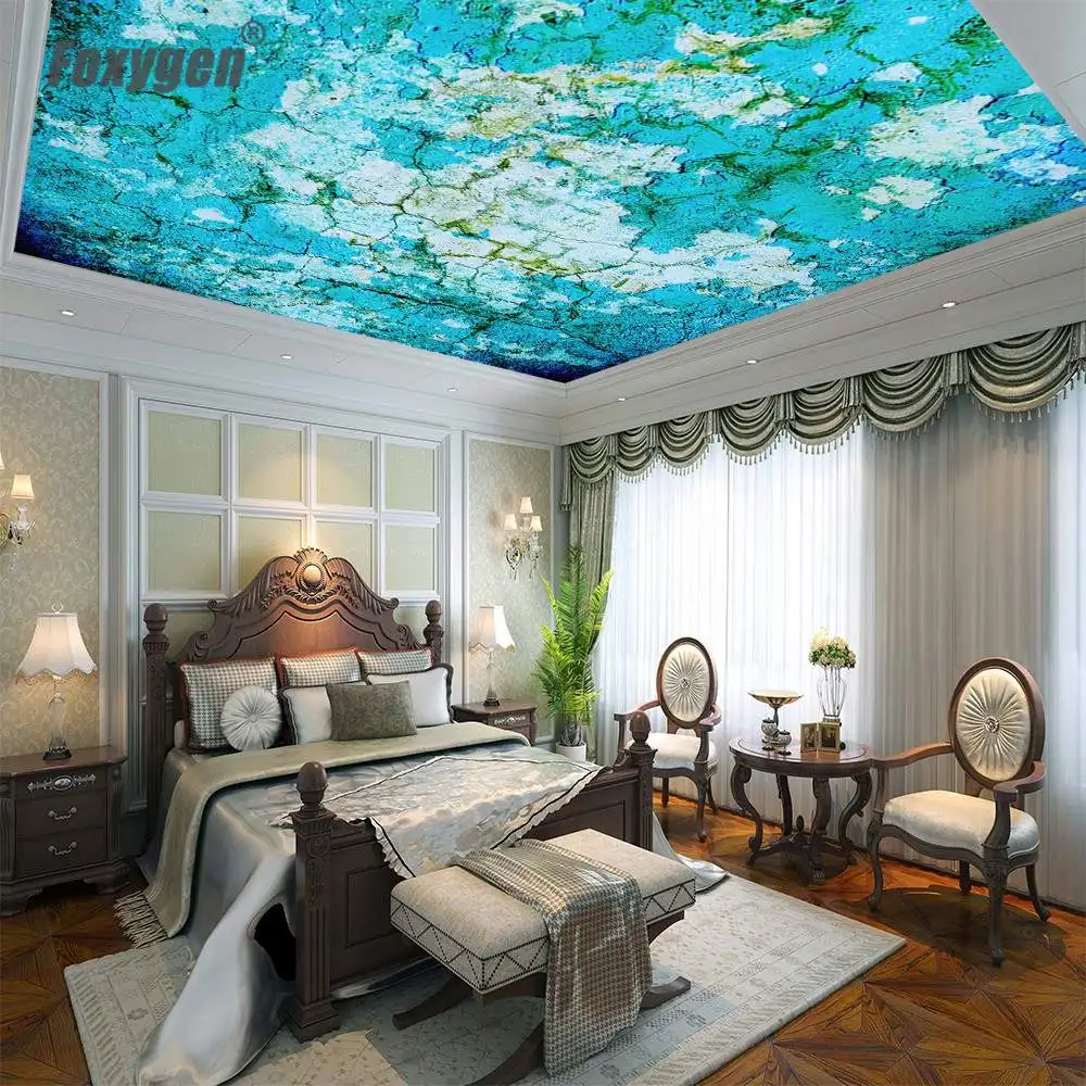 High Quality Promotional acoustic stretch ceiling tiles for hall 3D Galaxy PVC stretch ceiling film