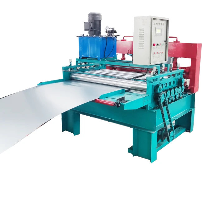 2mm metal steel sheet leveling cutting and slitting roll forming machine
