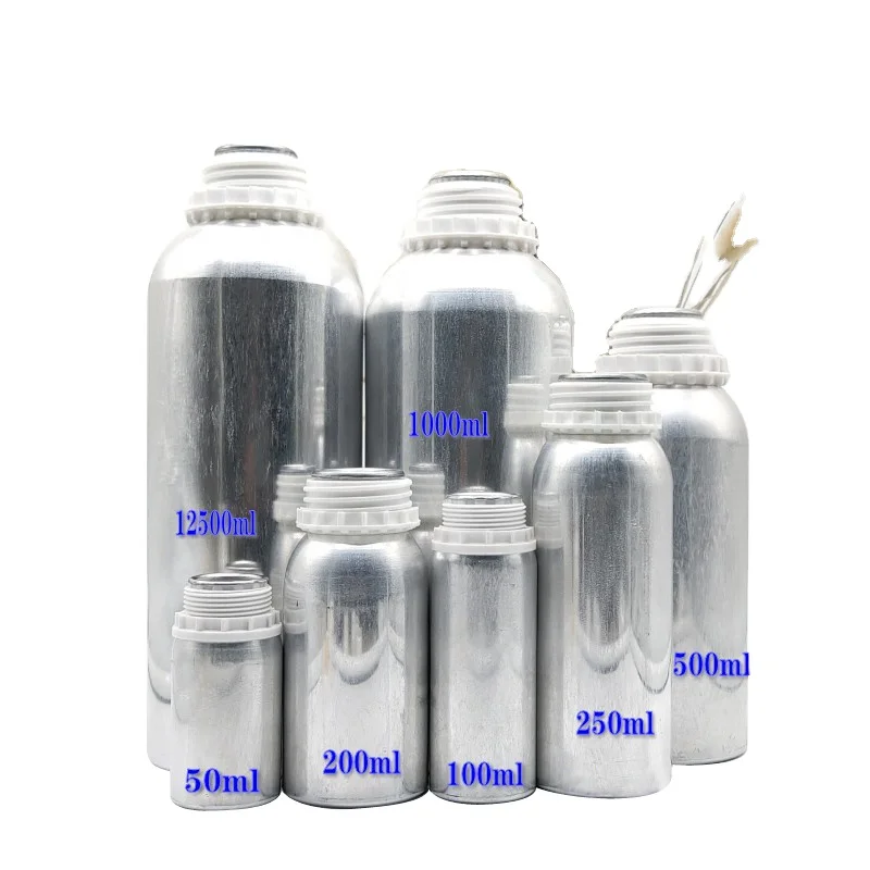 wholesale Industrial Aluminum Bottle for essential oils, flavors, solvents and related products with PP tamper evident screw cap