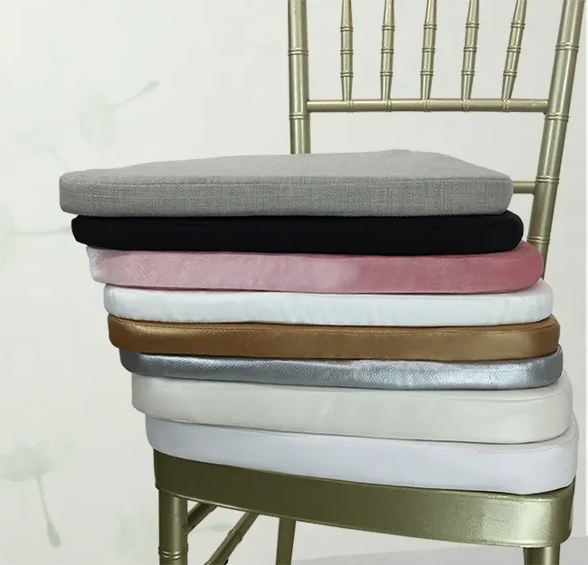 Cheap Wholesale hotel tiffany chair cushions Polyester Wedding Banquet Chiavari Chair Cushion