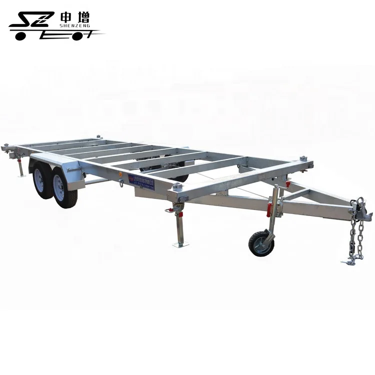 Hot Dip Galvanized Container Chassis Trailer Mobile House Trailer For Sale
