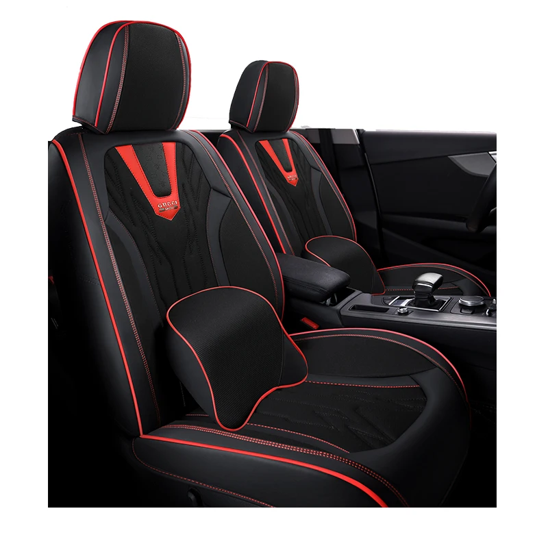 Hot-sale 2024 Five-seater Sports Luxury car seat covers seat cover car environmental leather car seat cover full set universal