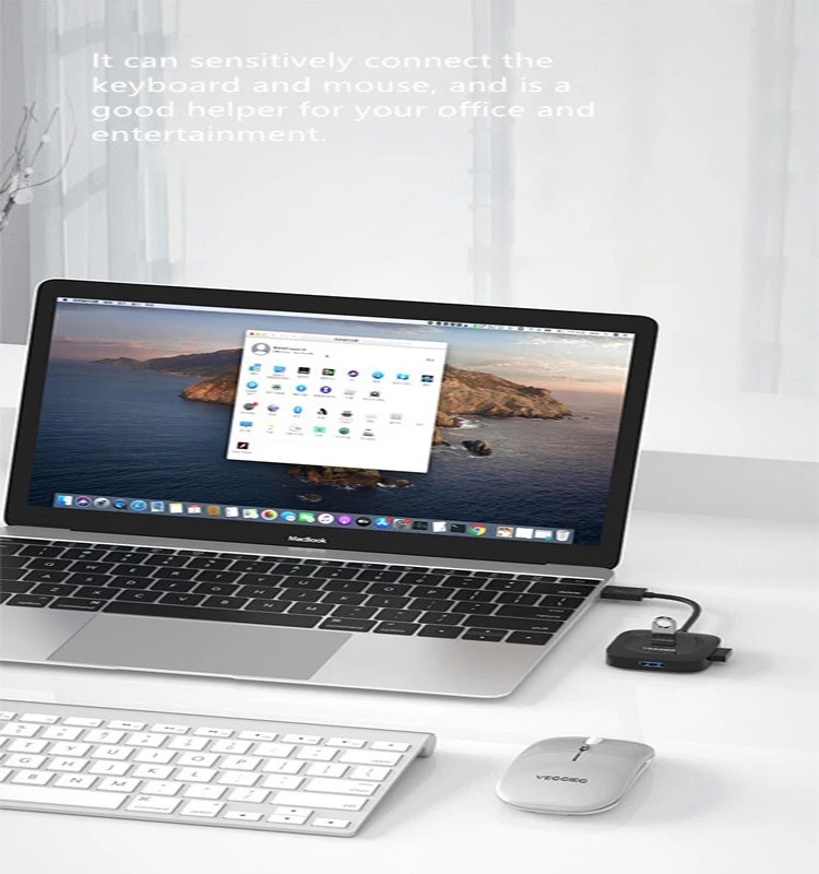 Hot Selling Factory OEM USB Type c HUB to 4 Ports USB 3.0 HUB for Computer with Micro Power Supply