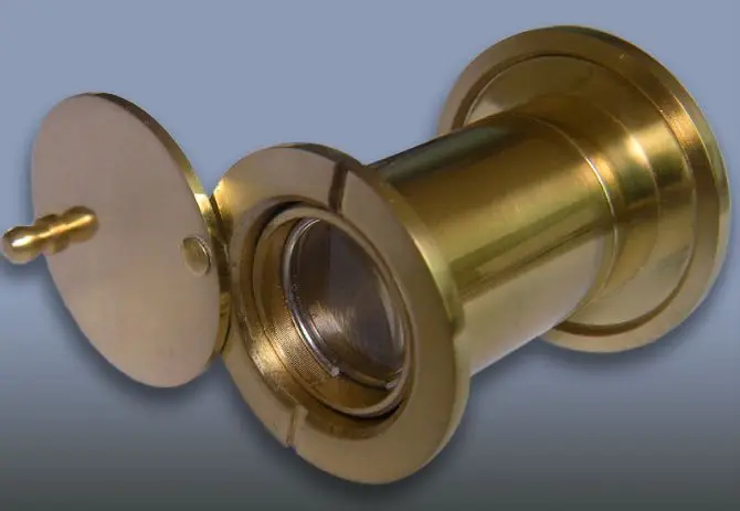 American style 200 degree  brass door viewer Hyland OEM steel Door eye peephole with resin lens,