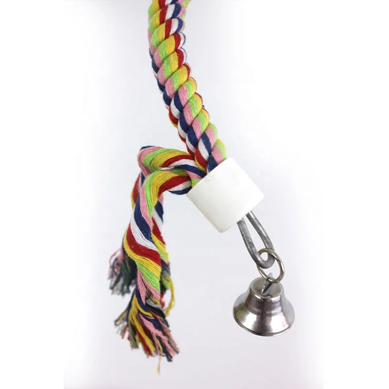 Parrot Cotton Rope Climbing Rope Bite Toy Cotton Rope Toy Rotary Ladder Bird Toy Bird Supplies