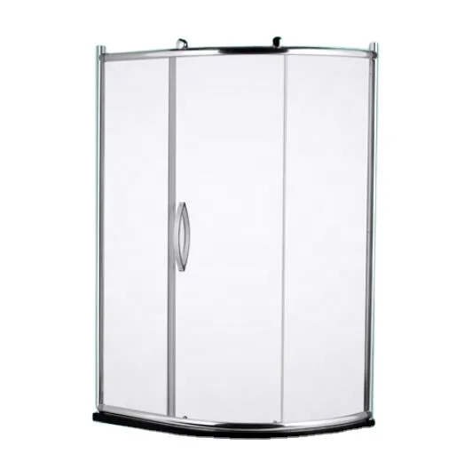 Hot selling shower cabin tempered glass shower panel 6mm thk with chromed upscale Alu alloy shower enclosure