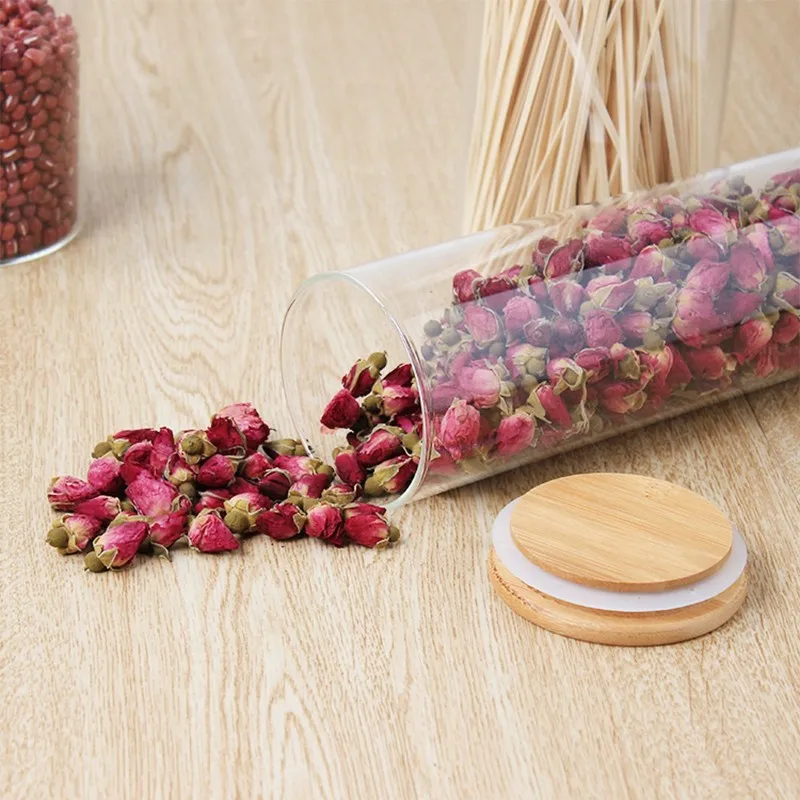 10oz 16oz 300ml 500ml glass Mason Jars Storage Jars for Canning Food Jam Yogurt Juice Bubble Tea Cold Brew with Bamboo Lids