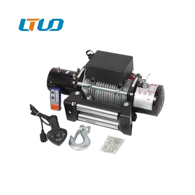 China manufacturer fast speed variable speed 12v 2000 lbs electric winch for sale