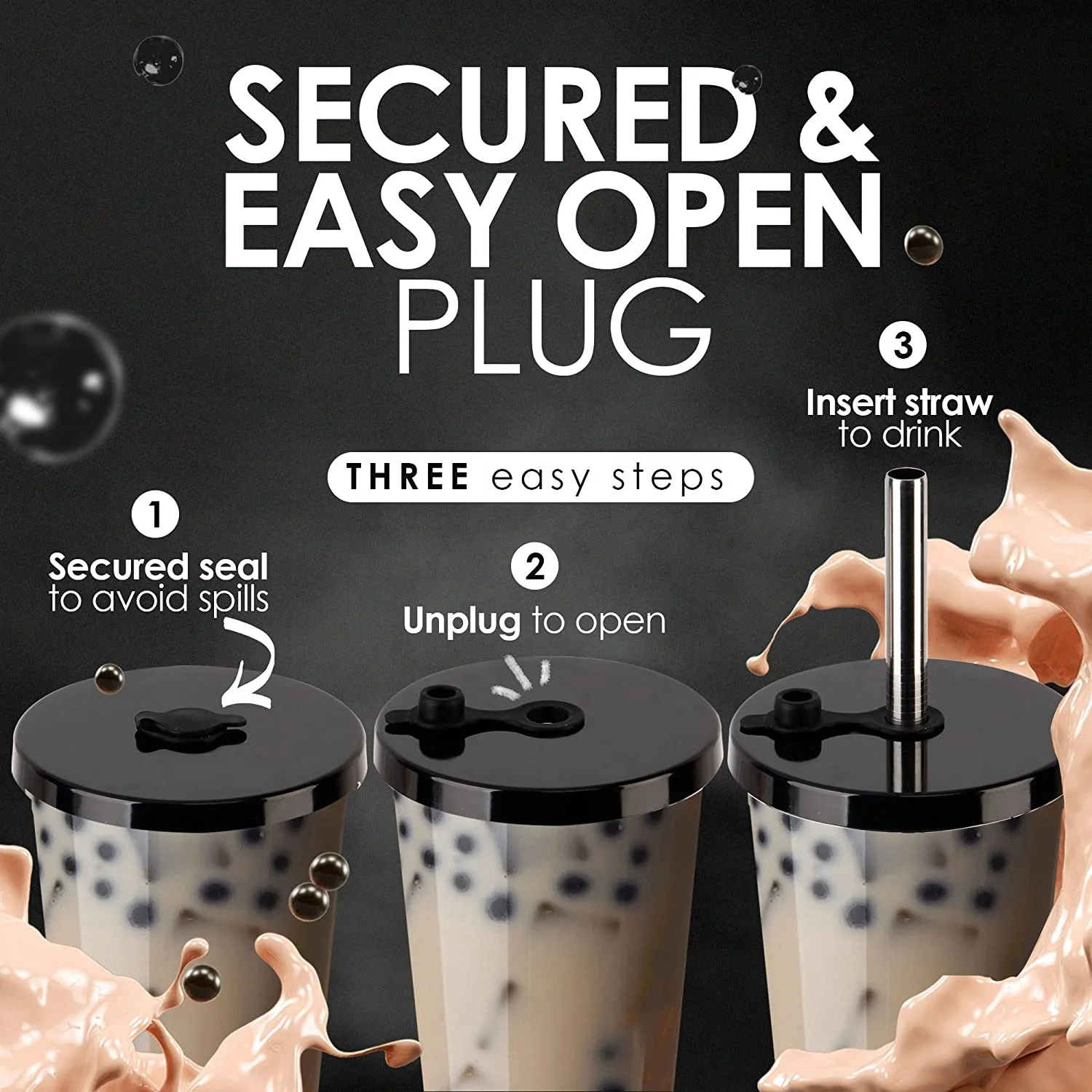 16oz cold hot drinks bpa free double wall plastic reusable cups bubble tea tumbler with lids