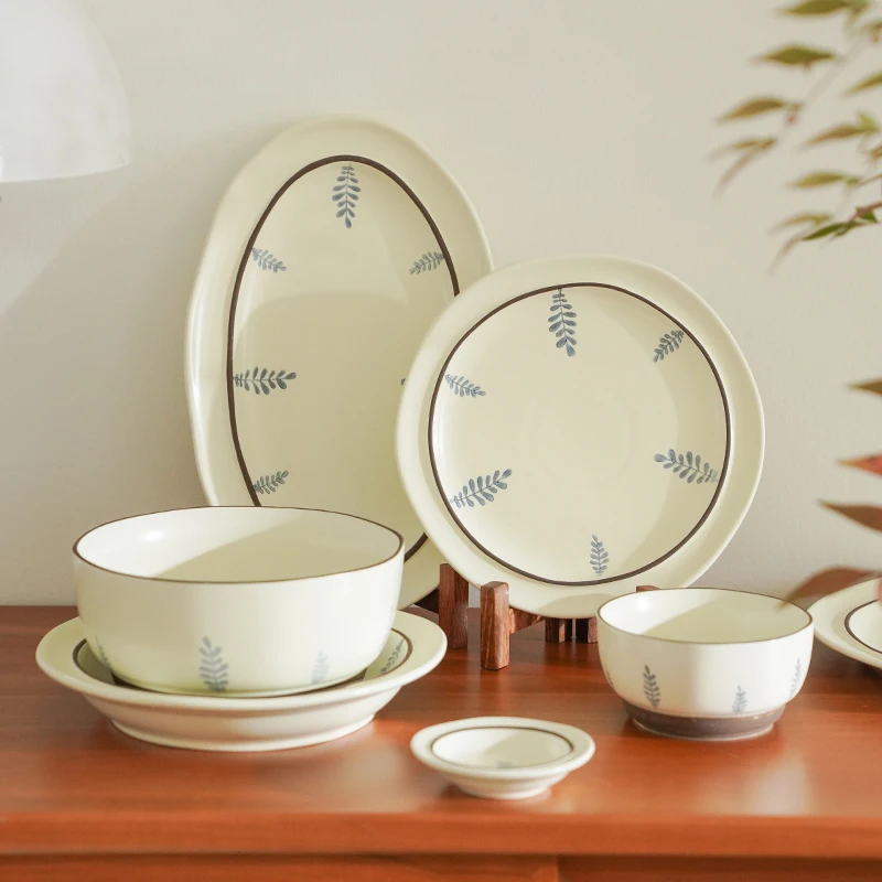 Wholesale Price Simple Design Hot-Selling Ceramic Plates  Household 3427