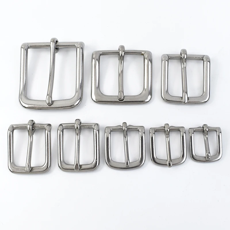 MeeTee YK087 16-39mm DIY Belt Buckle Accessories Fashion Metal Matte Belt Buckle Stainless Steel Leather Belt Pin Buckles