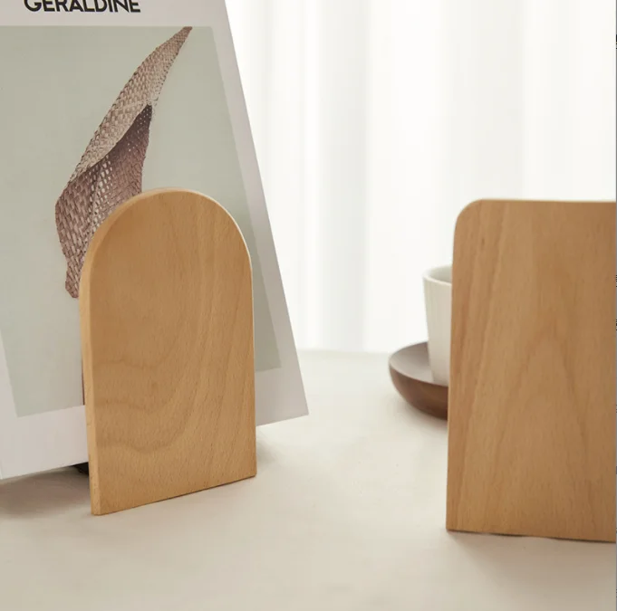 Книжная подставка из натурального дерева черный орех маленькая полка