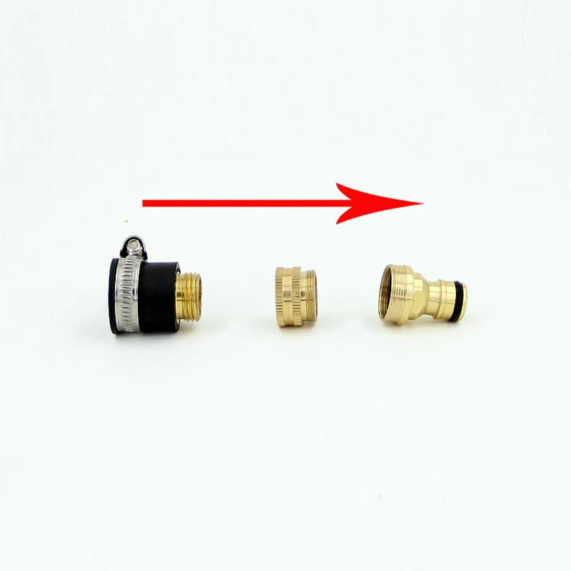 15mm-23mm 3 in 1 Universal Tap Connector Kitchen Garden Hose Connector Metal Faucet Mix Hose Connector Tap Adapter