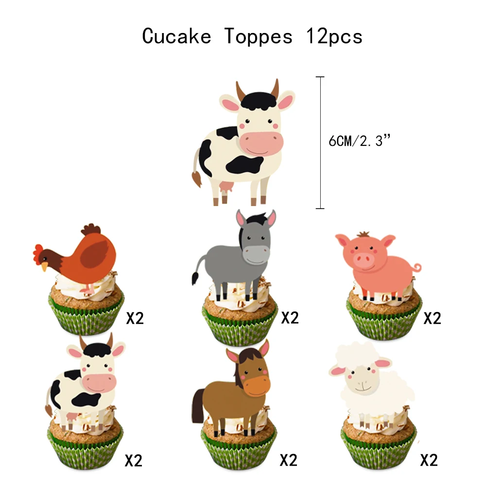 Palmy original Farm Themed Birthday Party Decorations Farm Banner Balloon Props Table Wall Decoration Party Supplies Set