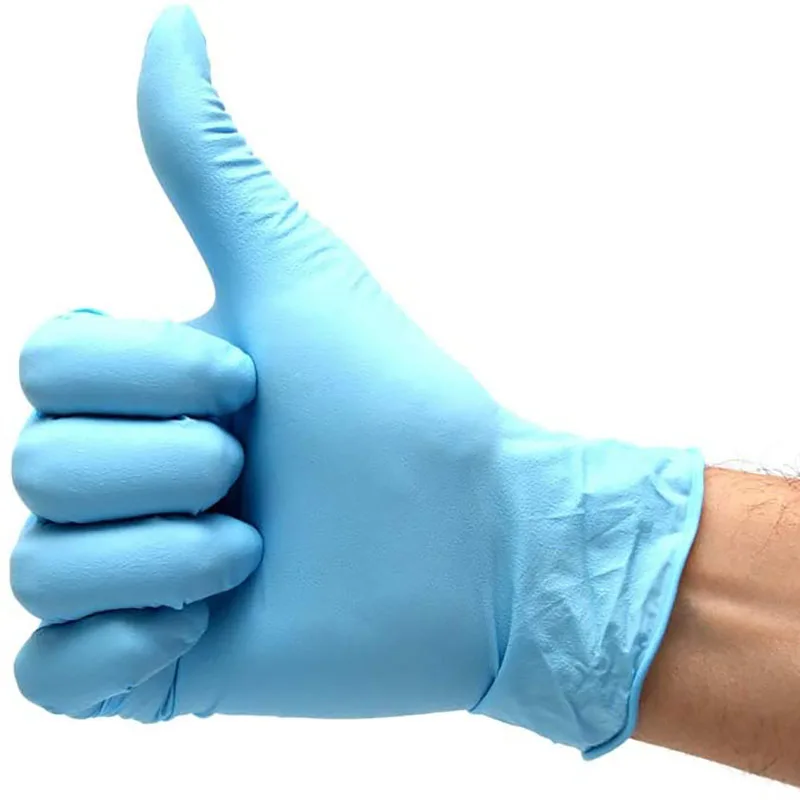Transparent Cheap Latex-Free PVC food grade Blue Vinyl Blend Glove 100pcs/box Nitrile Gloves vinyl gloves powder free