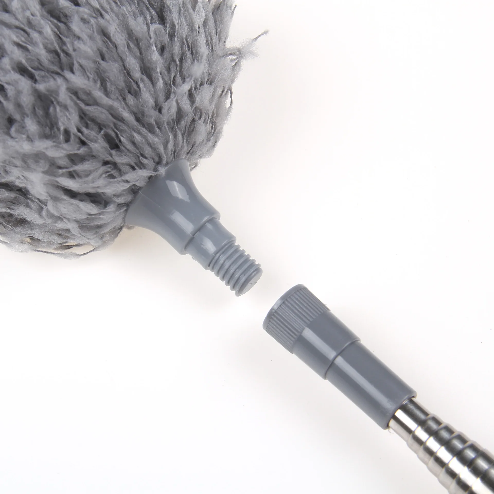 Telescopic pole super-fiber duster feather duster household dust removal ceiling dust duster retractable cleaning artifact