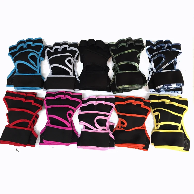  High quality custom logo ventilated workout fitness weight lifting gym Gloves with