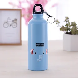 Printed Cute Animal Buckle Aluminum Travel Mountaineering Sports Water Bottle