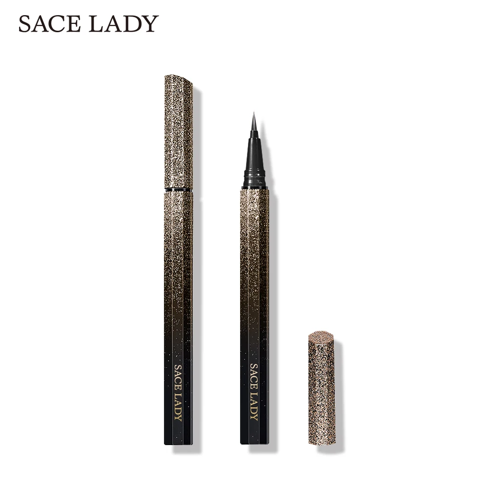 SACE LADY Eye makeup Long Lasting Inky Black high quality waterproof liquid eyeliner pen custom
