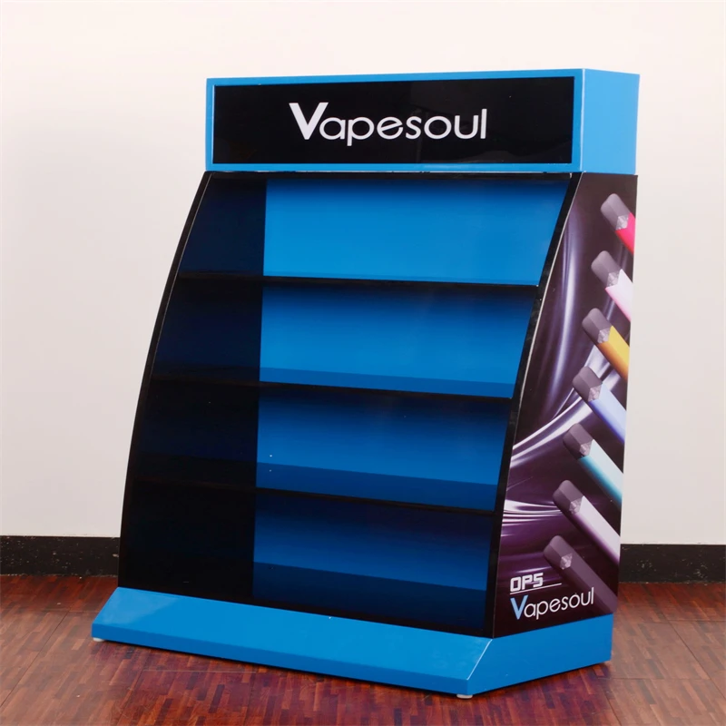Custom cardboard display shelves are used to display items for collections