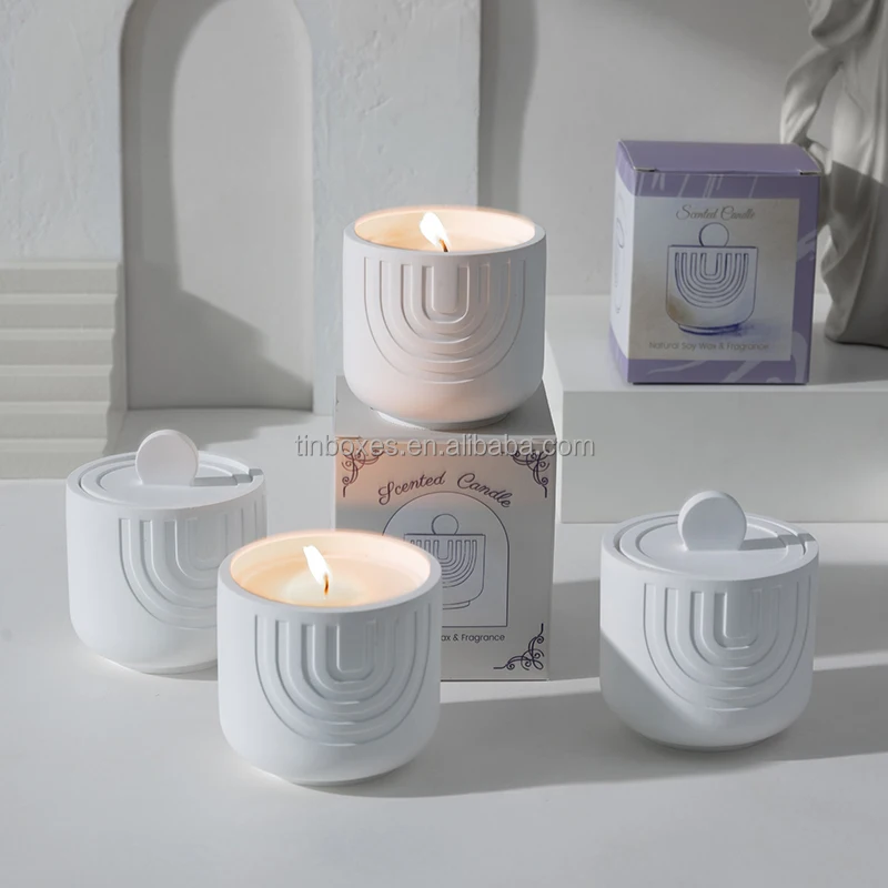 Decoration Home aromatherapy candle cup vintage plaster cup bedroom gypsum sculpture fragrance diffuser scented candles