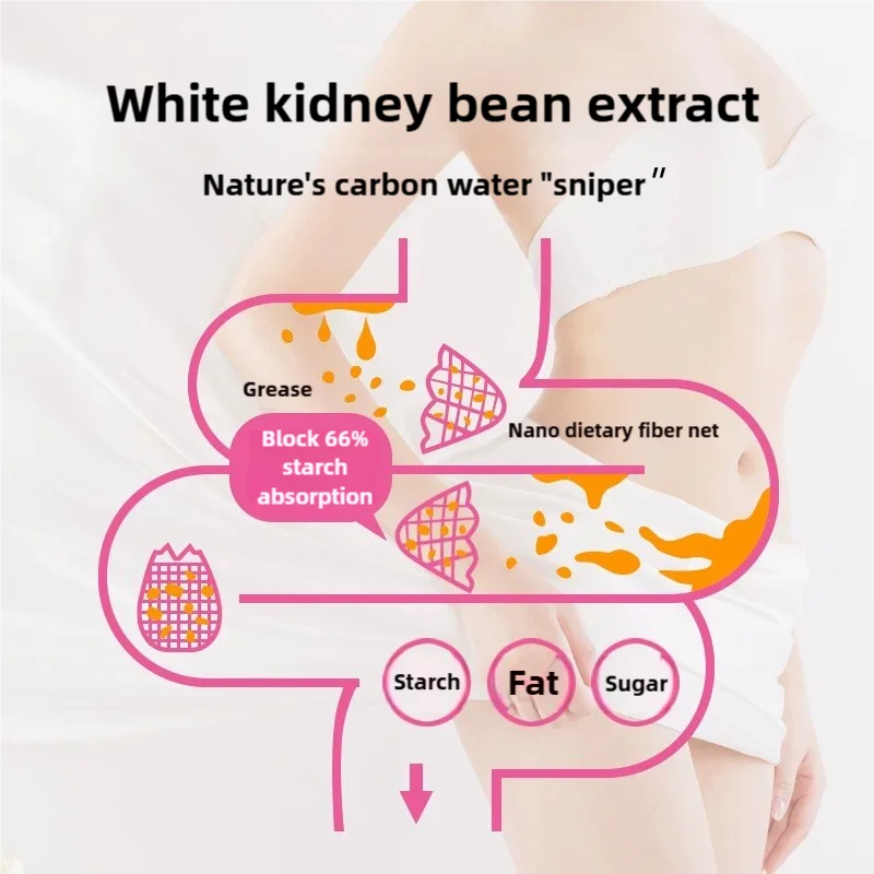 White Kidney Bean Instant Slimming Coffee 0 Sugar & 0 Fat Fat-Burning Powder in Bag Sugar Intercept Black Coffee