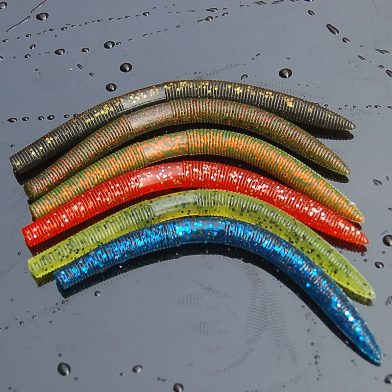 DORISEA Soft PVC Plastic Lures Noodle Worm Baits 10cm/6g 14cm/8g
