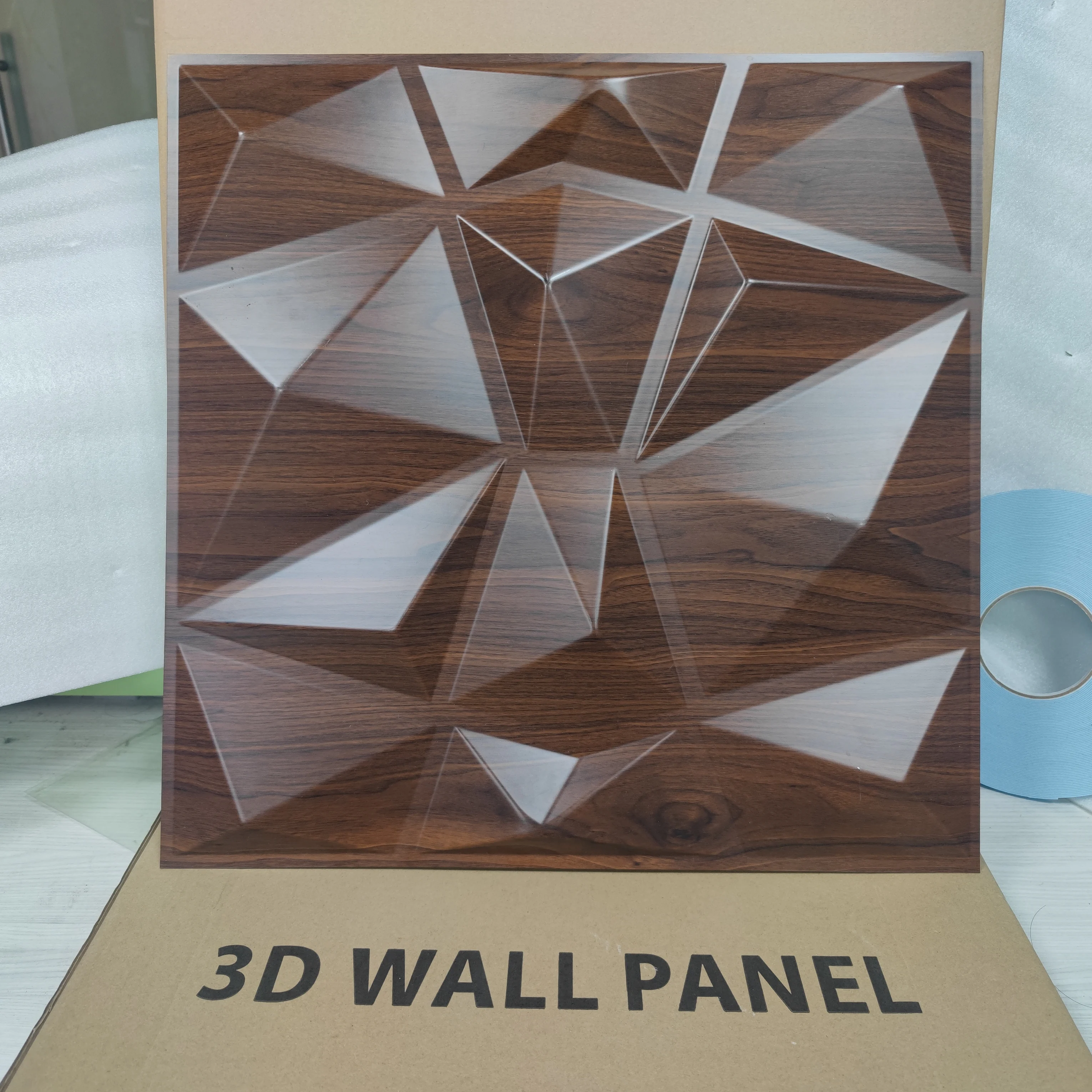 Фабрика 500*500 мм размер стены рельефный дизайн ПВХ 3d стеновые панели для инженерного украшения