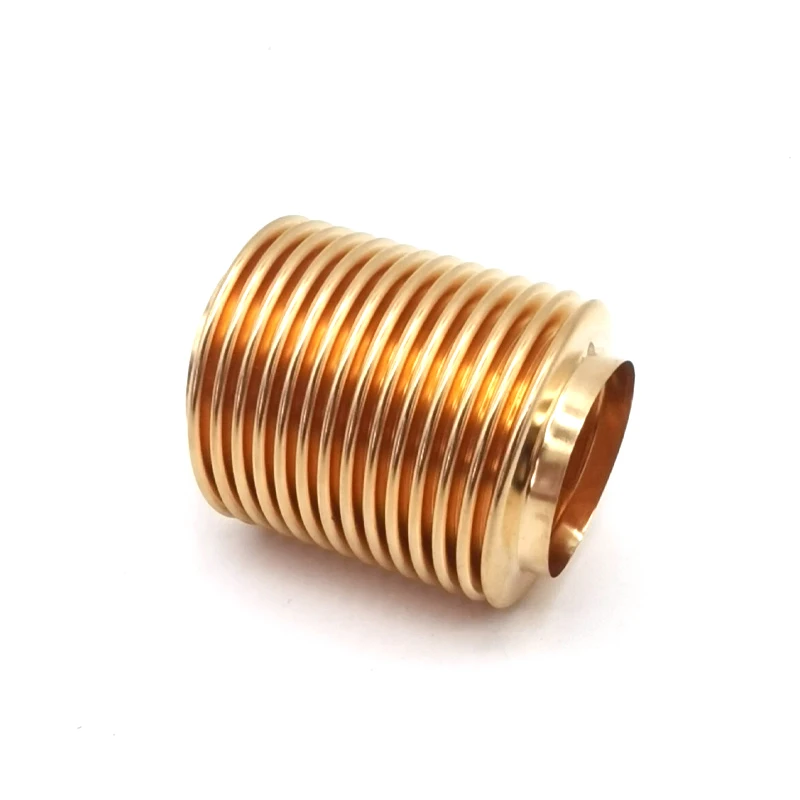 Bright Color Seamless bellows metal bellow machine brass thermostat flexible bellow used for Vacuum