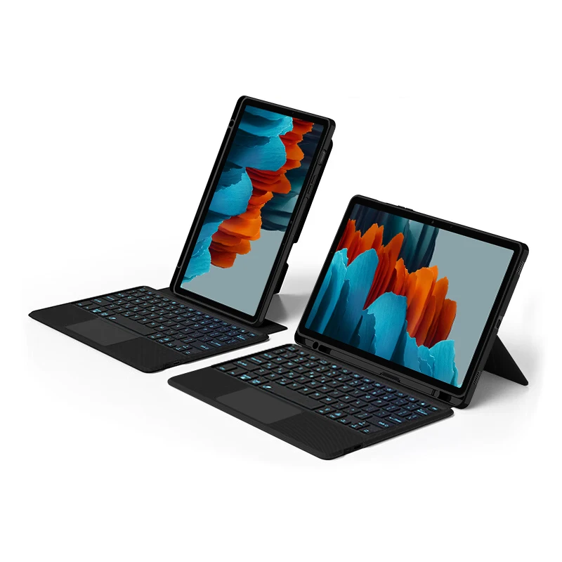 Smart Magic keyboard Cover Case For Samsung Galaxy Tab S8 S7 11 inch Tablet With Backlight Blue tooth TouchPad Keyboard Cover