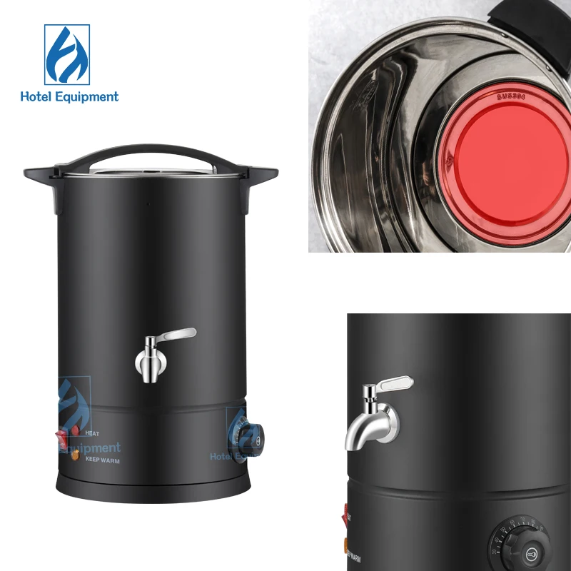 7L Capacity New Design Black Soy Wax Melter Electric Metal Candle Warmer Machine US Plug Standard for Soy Bee Candle Melting