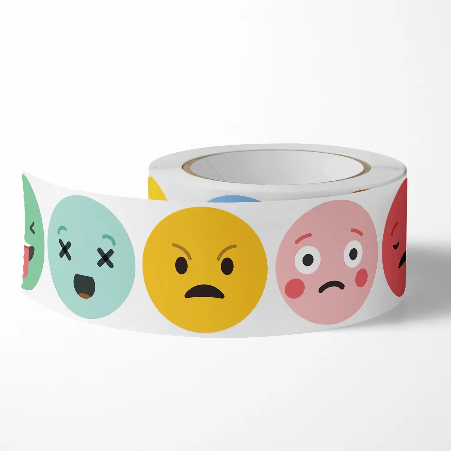 Custom logo Adhesive Label Sticker  Roll Custom gift packaging stickers smile face sticker